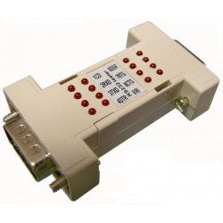 RS232 tester with LEDs for...