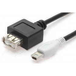 USB kabel med USB-A hun og...
