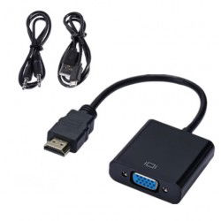 HDMI til VGA adapter med...