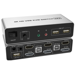 2 Port 4K@60Hz Dual Head...