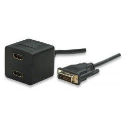 Adapter, DVI-D han til 2 x...