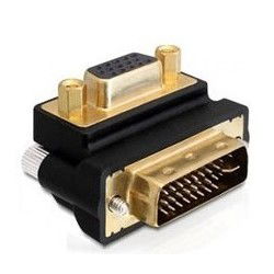 DVI-I vinklet adapter 24 +...