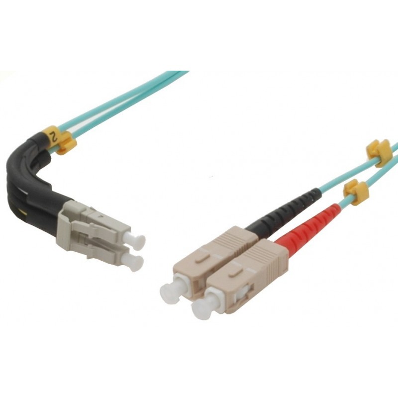 Multimode LC-SC omformerkabel, vinklet 90° , 50-125µm, 2,0 m Multimode LC-SC omformerkabel, vinklet 90° , 50-125µm, 2,0 m
