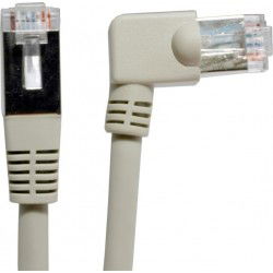 Gray network cable with 90º...